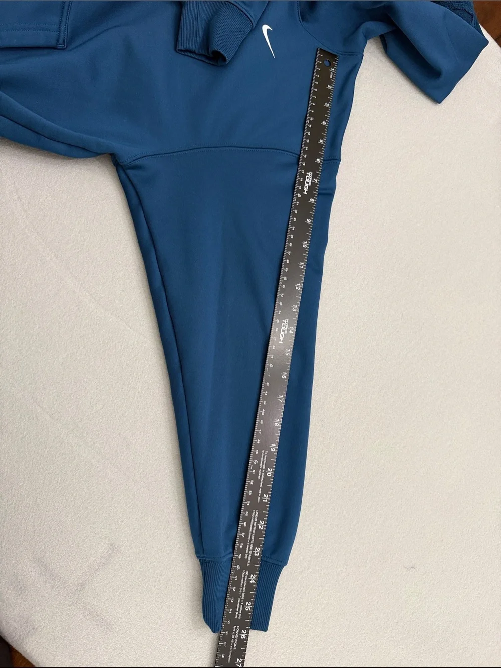 Nike Woman’s Dark Teal Blue Pullover Hoodie with White Swoosh Size XSmall